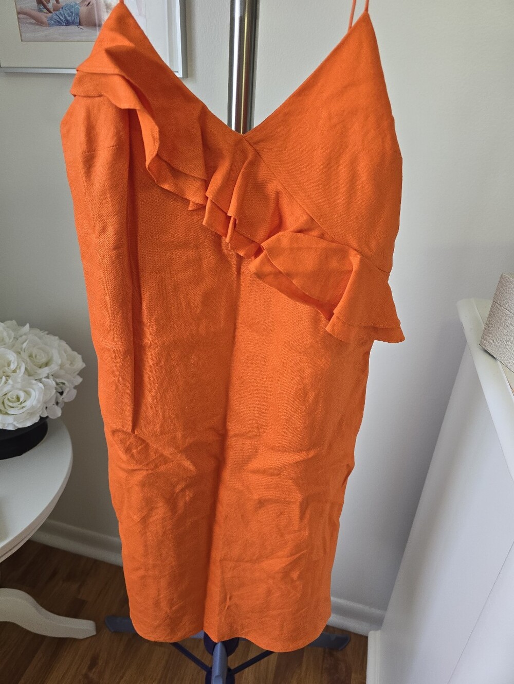 Ralph Lauren Orange Linen Shell Dress